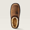 Ariat Boys Patriot Square Toe Slipper - Dusty Brown Suede - Broken horn