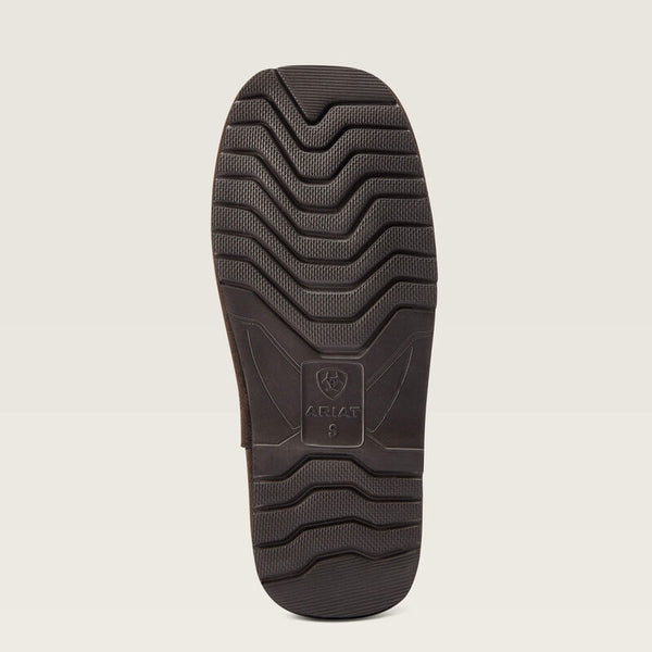 Ariat Boys Patriot Square Toe Slipper - Dusty Brown Suede - Broken horn