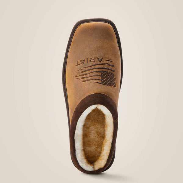 Ariat Mens Patriot Square Toe Slipper - Broken horn