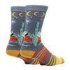 Desert Nights | Men's Premium Cotton Crew Dress Socks - Broken horn