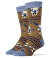 Long Horn Summer | Men's Premium Cotton Socks - Broken horn
