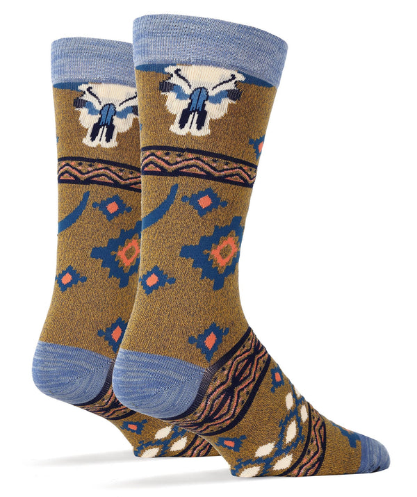 Long Horn Summer | Men's Premium Cotton Socks - Broken horn