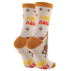 Saddle Up | Women's Western Cowgirl Crew Socks - Broken horn