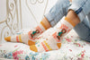 Saddle Up | Women's Western Cowgirl Crew Socks - Broken horn