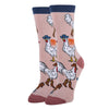What the Cluck | Women's Novelty Cotton Crew Socks - Broken horn