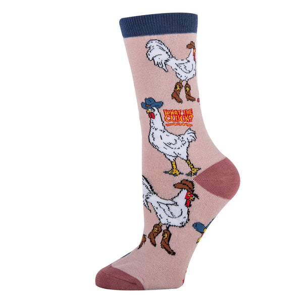 What the Cluck | Women's Novelty Cotton Crew Socks - Broken horn