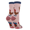 What the Cluck | Women's Novelty Cotton Crew Socks - Broken horn