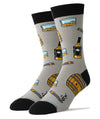 Whiskey Me | Men's Cotton Crew Funny Socks - Broken horn