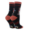 Yee Howl | Women's Western Crew Socks for Dog Lover - Broken horn