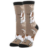 You Goat This | Women's Funny Cotton Crew Socks - Broken horn