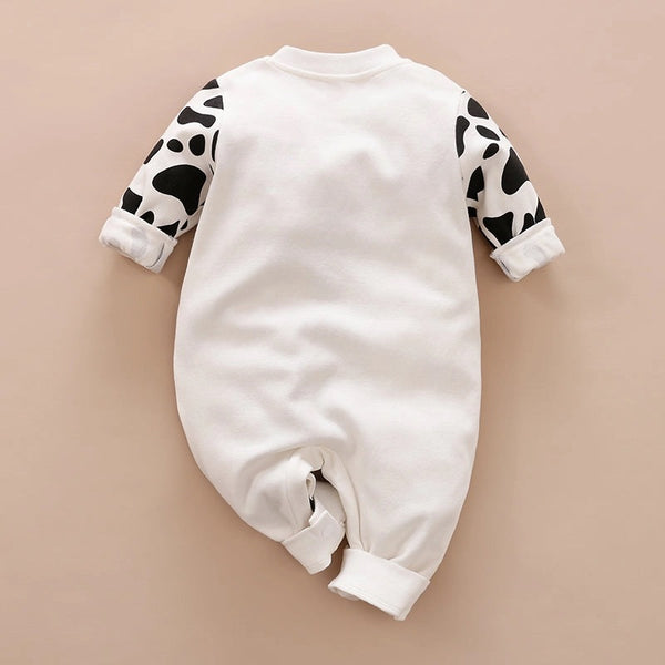 Baby Cow Print Jumpsuit - Broken horn