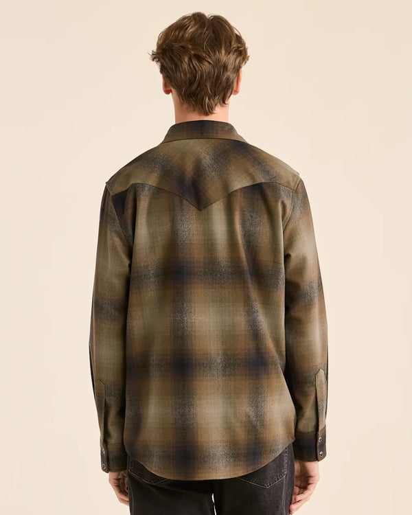 Pendleton Men's Plaid Snap Front Western Canyon Shirt - Broken horn