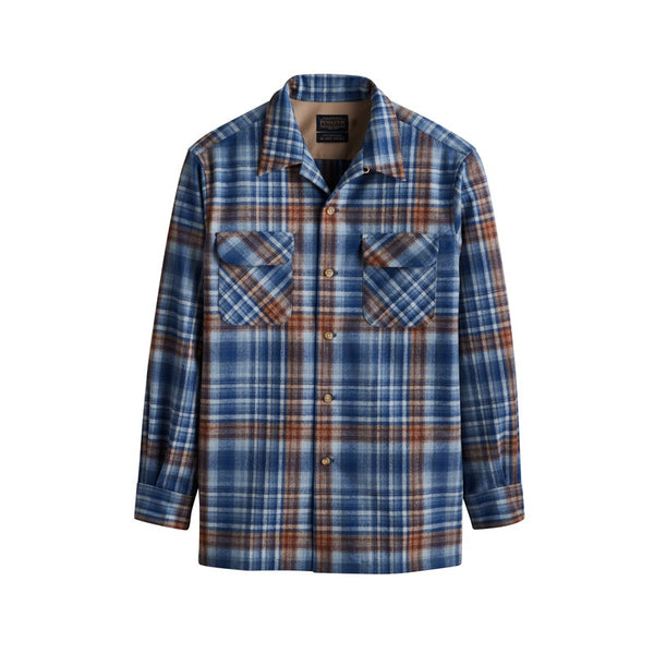 Board Shirt Plaid - Blue/Tan Ombre - Broken horn