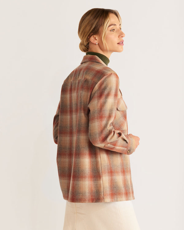 Pendleton Women's Boyfriend Board Shirt - Copper Gold Ombre - Broken horn