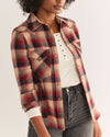 Pendleton Women's Snap Front Canyon Shirt - Red/Navy Ombre - Broken horn