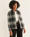 Pendleton Womens Meredith Wool Shirt - Black & White Ombre - Broken horn