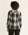 Pendleton Womens Meredith Wool Shirt - Black & White Ombre - Broken horn
