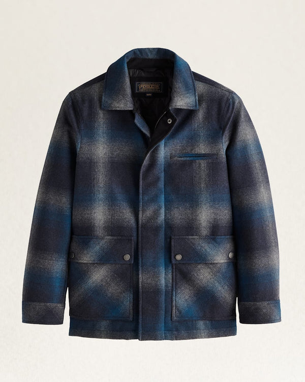 Pendleton Men's Plaid Eugene Field Jacket - Broken horn