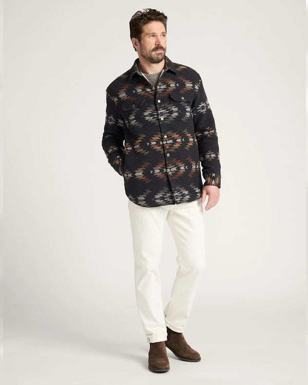 Pendleton Men's Wyeth Falls Cotton Chamois Sherpa-Lined Shirt Jacket - Broken horn