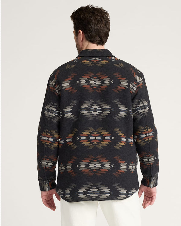 Pendleton Men's Wyeth Falls Cotton Chamois Sherpa-Lined Shirt Jacket - Broken horn
