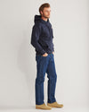 Pendleton Heritage Logo Hoody - Navy Blazer Gold - Broken horn
