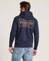Pendleton Heritage Logo Hoody - Navy Blazer Gold - Broken horn