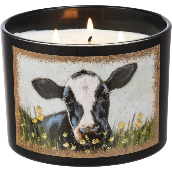 Cow In Buttercups Candle - Broken horn