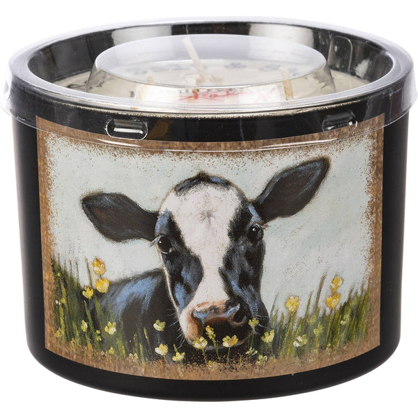 Cow In Buttercups Candle - Broken horn