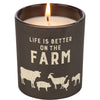 Life Is Better On The Farm Candle - Broken horn