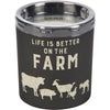 Life Is Better On The Farm Candle - Broken horn