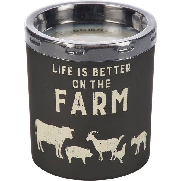 Life Is Better On The Farm Candle - Broken horn
