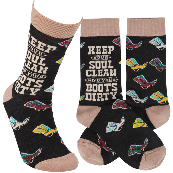 Keep Your Boots Dirty Socks - Broken horn