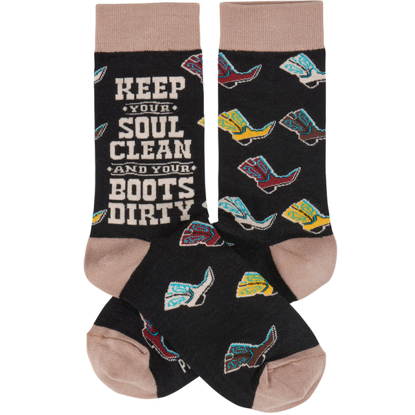Keep Your Boots Dirty Socks - Broken horn