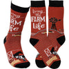 Living The Farm Life Socks - Broken horn