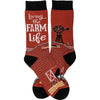 Living The Farm Life Socks - Broken horn