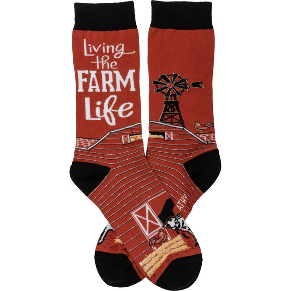 Living The Farm Life Socks - Broken horn