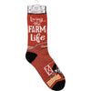 Living The Farm Life Socks - Broken horn