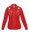 Ranger's Cowgirl Shirt - Red - Broken horn