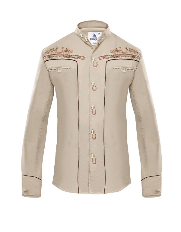 Ranger's Charro Horseshoe Beige W/ Brown - Broken horn