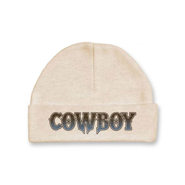 Cowboy - Infant Baby Western Beanie Hat - Broken horn