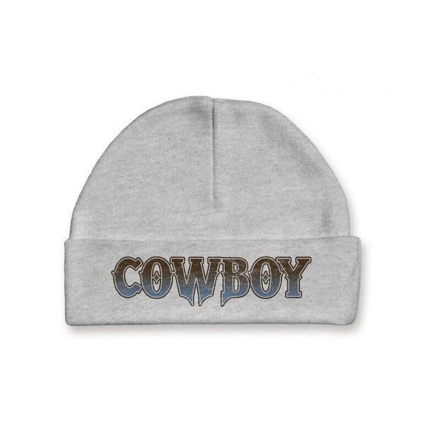 Cowboy - Infant Baby Western Beanie Hat - Broken horn