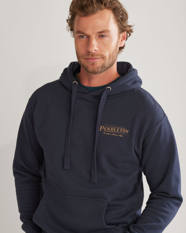 Pendleton Heritage Logo Hoody - Navy Blazer Gold