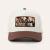 Stetson Cowhide Patch Trucker Cap - Broken horn