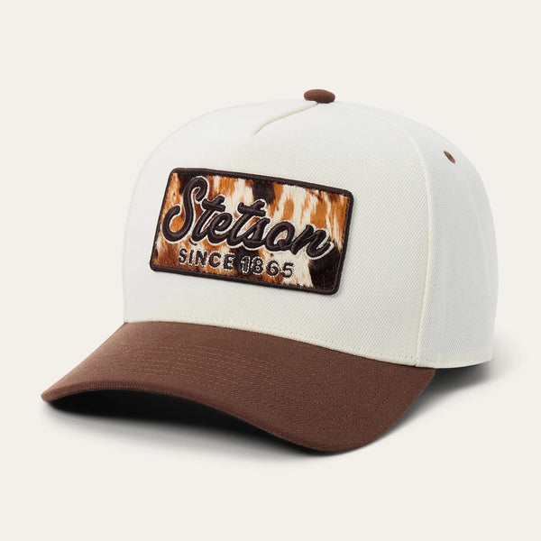 Stetson Cowhide Patch Trucker Cap - Broken horn
