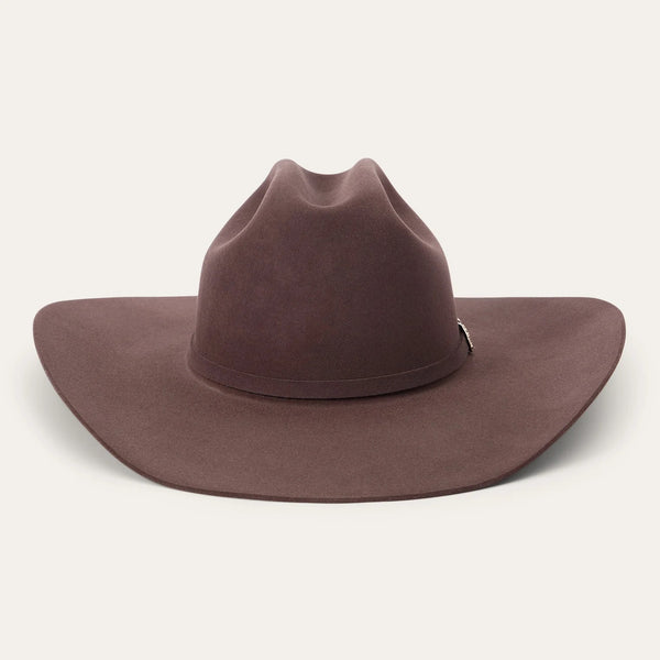 Stetson El Patron 91 Premier 30x Cowboy Hat -Mulberry - Broken horn