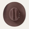 Stetson El Patron 91 Premier 30x Cowboy Hat -Mulberry - Broken horn