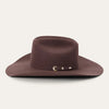 Stetson El Patron 91 Premier 30x Cowboy Hat -Mulberry - Broken horn