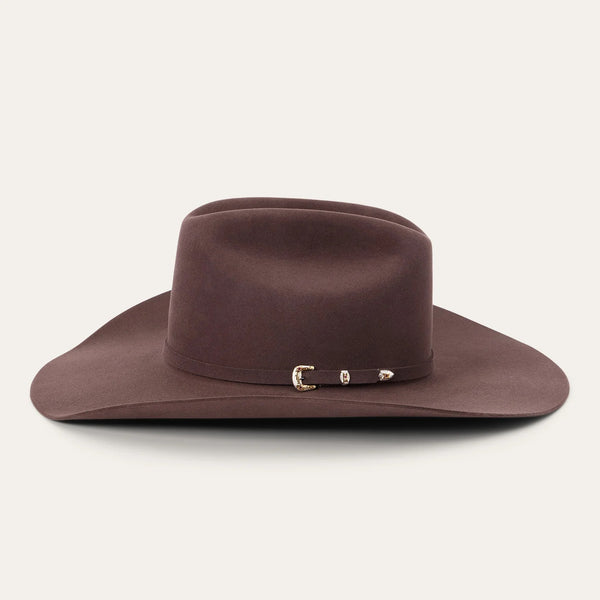 Stetson El Patron 91 Premier 30x Cowboy Hat -Mulberry - Broken horn