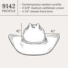 Stetson El Patron 91 Premier 30x Cowboy Hat -Mulberry - Broken horn