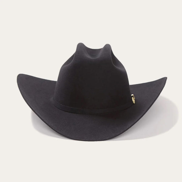 Stetson El Presidente 100x Premier Cowboy Hat - Black - Broken horn